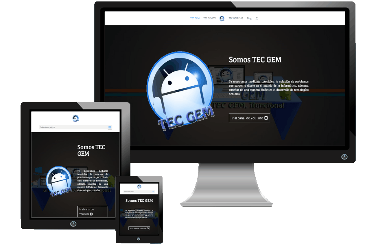 Página web del canal TEC GEM hecho por TESCANET